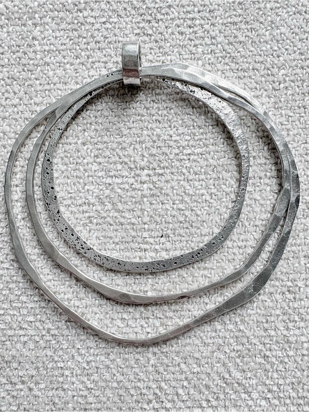 Silpada Sterling Silver Hammered Circles Pendant, S2210